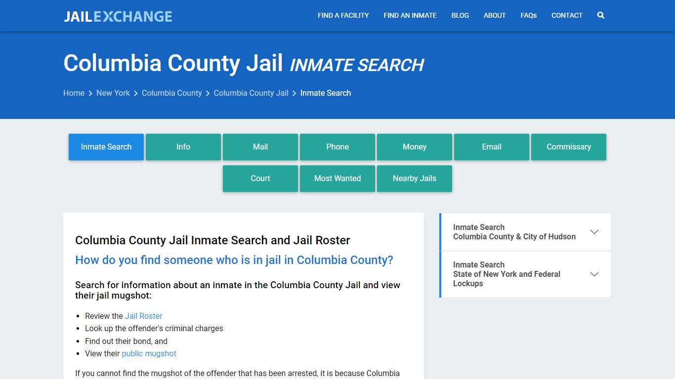 Columbia County Inmate Search | Arrests & Mugshots | NY - Jail Exchange